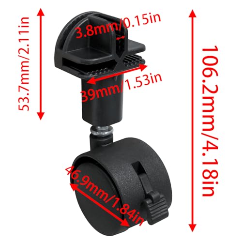 4 Pack Pet Crate Wheels, 360 Degree Swivel Casters with Connectors | Smooth 360 Degree Rotation; Easy Installation; Fits Dog Crates, Bird Cages, Wire Shelves and Lightweight Cabinets