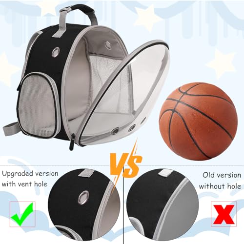 Portable Travel Backpack Habitat for Small Animal, Space Capsule Bubble Window Guinea Pig Bird Bearded Dragon Turtle Carrier Rabbit Squirrel Hamster Cage Breathable Handbag - color: Black