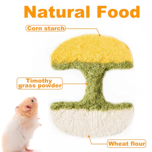 Hamster Chew Toys, Bunny Chew Bowl, Natural Chew Toys for Hamster, Rabbit, Guinea Pig, Chinchilla