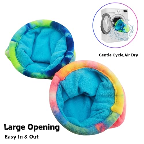 2 Pack Guinea Pig Snuggle Sack Soft Fleece Large Hideout Ferret Cozy Cave Hamster Sleeping Bag Small Animal Bed for Rabbit Bunny Chinchillas Rat Squirrel Hedgehog Cage Accessories (2 Pack, Large)