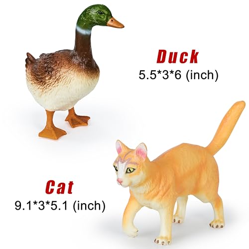 6 Pack Soft Jumbo Farm Animal Toys,Big Realistic Animals Farm Figures for Kids Toddlers Boys Girls 1 2 3 4 5Year Old,Christmas Brithday Gift