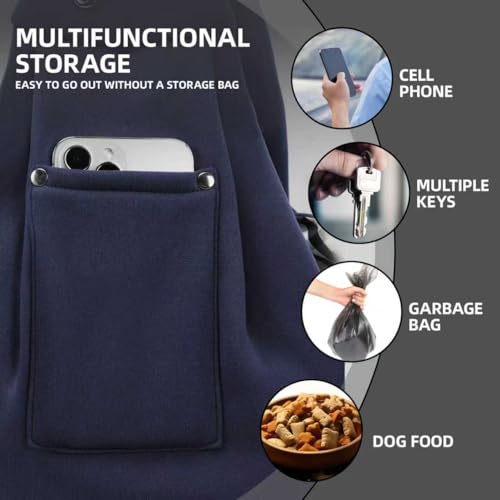 ARZQUT Dog and Cats Carrier Sling, Small Pet Carrier with Storage Pocket | Reversible Puppy Sling Carrier, Safety Buckle, Storage bag, Machine Washable for Travel, Outdoor Activitie, Hand-Free - color: Dark Blue