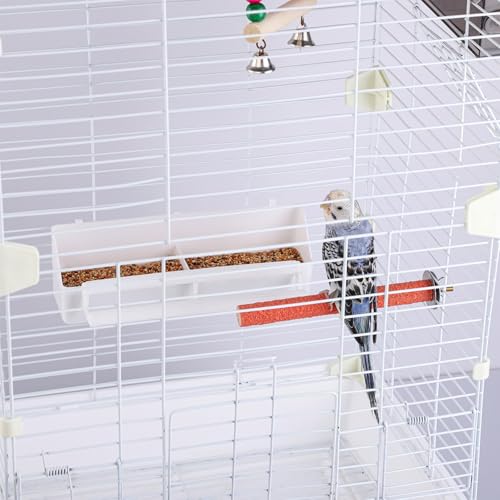 IBWell 2 Pack Bird Feeder for Cage Bird Food Bowl Parakeet Feeder Bird Water Parrot Feeder