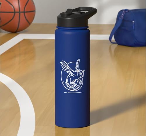 Sugar Glider Line Art Animal Lover Stainless Steel Insulated Water Bottle - color: Royal Blue