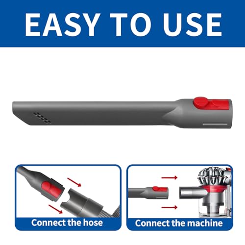 Extension Hose and Crevice Tool Compatible with Dyson V7 V8 V10 V15 Cleaner | Flexible Extension Hose Mattress Tool Stiff Brush Soft Bristle and Flexible Crevice Tool for Home Cleaning - color: Extension Hose and Crevice Tool