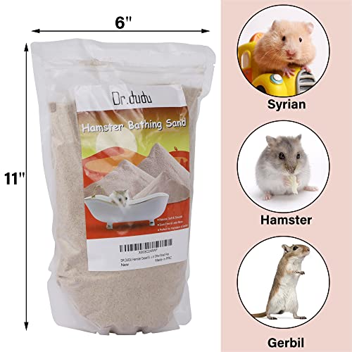 DR.DUDU 6.6lb Hamster Sand for Sand Bath, Hamster Cage Accessories(Beige) | Dust Free Desert Sand for Gerbil Chinchillas Syrian Mice Small Animals - color: Beige, size: 6.6lb