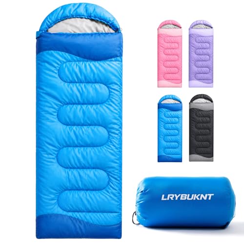 Sleeping Bags for Adults & Kids, Lightweight Camping Sleeping Bag | Waterproof Backpacking Sleeping Bag for Girls, Boys & Teens, Warm 3-Season Design for Hiking, Camping & Outdoor Travel - color: 4.4lb-Blue