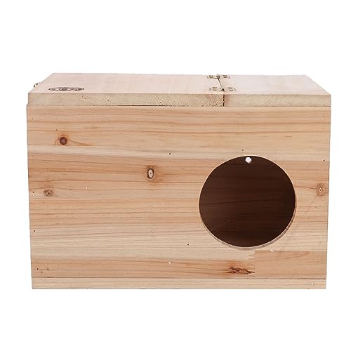 Squirrel Nesting Box, Squirrel Breeding Box Wood House for Chinchilla Hamster Mating and Nesting Box