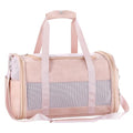 Fashion Leather Dog Carrier, Airline Approved Cat Carrier Soft Sided Pet Bag Carrier Purse for Puppy Kitten Small Animals Pink - color: Pink