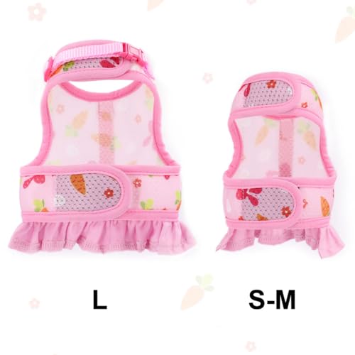 Orange Bunny Harness and Leash Rabbit Harness Set Ferret Vest, L(Adult) | Quick-release, Breathable, Escape Proof, Also Suit For Ferret Kitten Puppy Small Animals,Clothes Stuff Accessories - color: Orange, size: L(Adult Rabbit)6 months old