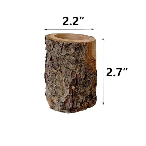 3PCS Natural Apple Wooden Hamster Mouse Tunnel Tube Toy, Hamster Hideout for Hamsters Mouse Gerbils Mice Rat, Cage Accessories for Hiding and Resting