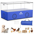 Pawaboo Small Animal Playpen, Foldable Pet Cage Tent, Blue | For Puppy Kitten Guinea Pig Rabbit Chicken Hamster, Indoor Outdoor Use, Breathable Mesh Wall and Bottom - color: Blue
