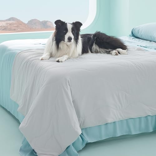 Bedsure ArcticMax™ Q-MAX>0.5 Premium Cooling Blanket for XL Dog，50x60” | Breathable Summer Washable Throw, Dog Blanket Cooling Mat Pad, Soft Durable Cold Self Cooling Pet Mat for Hot Weather，Grey - color: Pearl Grey, size: XL(50x60")