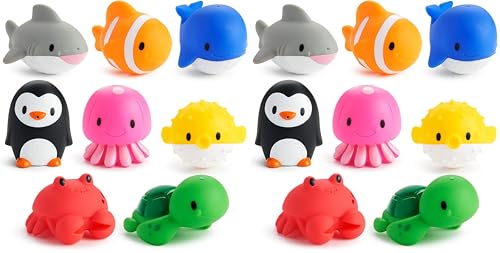 Munchkin Bath Toy Squirts, Ocean Sea Animal | 9 Months and Up | 16 Pack | For Babies and Toddlers - size: 16 Pack, style: Ocean