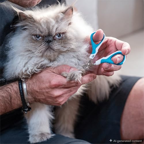 Mr. Pen- Cat Nail Clipper, Stainless Steel, Sharp Cat Claw Trimmer | Cat Claw Trimmer for Small and Medium Cats, Pet Nail Clipper with Sturdy Non Slip Handle - color: Blue