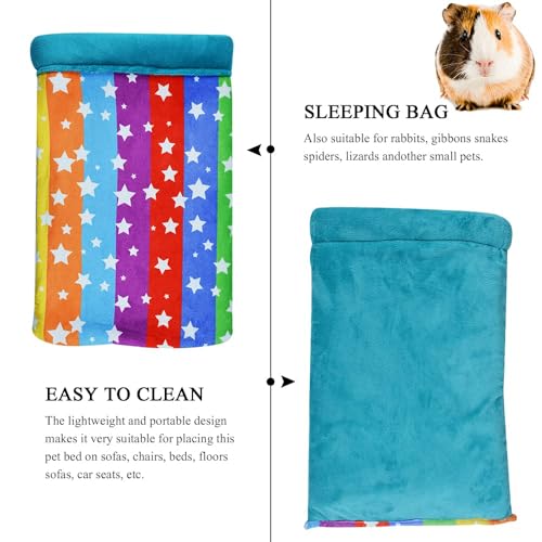 Hamster Sleeping Bag, Small Pet Animals Soft Flannel House Bed Nest Hideout Pouch Sack Sleeping Bed for Hedgehog Squirrel Bunny Guinea Pig Rat Warm Cage Decor Accessory (14 * 11 inch)