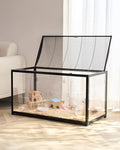 VEVOR Hamster Cage, 360 Viewing Transparent Hamster Habitats, Small Animal Cage - size: 37.8"L x 18.5"W x 21.7"H