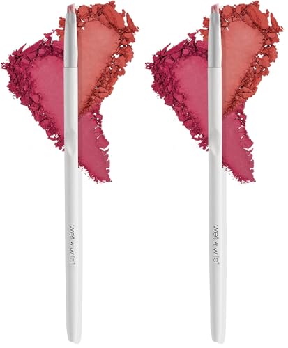 Wet n Wild Angled brush, Foundation Makeup Blending Brush, Ultra-Thin Precision, Ergonomic Handle (Pack of 2) - color: Angled Liner, size: 7.28 in (Pack of 2)