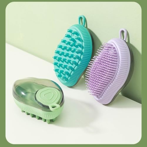 1Pcs Blue Pet Silicone Bath Dog Brush for Shedding,Cat Bushes for Indoor Cats Cleaning Massage