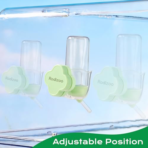 Hamster Water Bottle Holder - Magnetic & Repositionable, Adjustable Base for Hamster Cage, Secure Magnetic Mount, Easy to Move/Install, Fits Most Small Pet Water Bottles (Holder Only) - color: Green