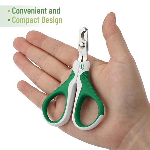 Mr. Pen- Cat Nail Clipper, Stainless Steel | Professional Sharp Cat Claw Trimmer for Small and Medium Cats, Pet Nail Clipper with Sturdy Non Slip Handle - color: Green & White