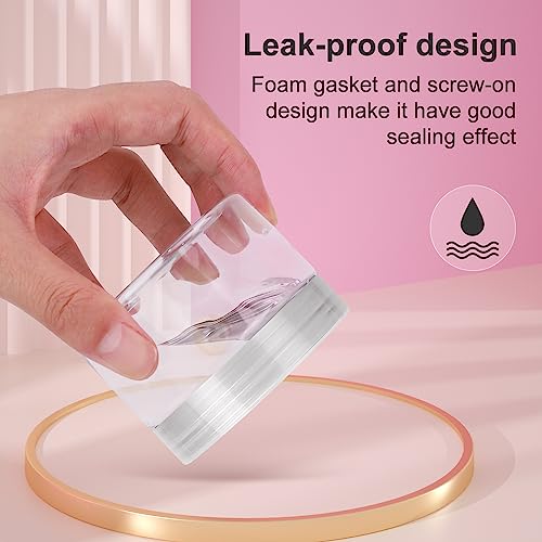 Loretoy 36 Pack 4 OZ Plastic Jars with Lids, BPA Free, Reusable, Refillable Transparent Cosmetic Containers for Bath Salts, Cosmetics, Powders, Beauty Product and Small Accessories - White | Reusable, Refillable Transparent Travel Container for Lotion, Cr