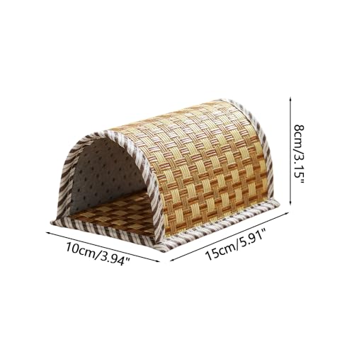 MiOYOOW Guinea Pig Hideout, Cooling Woven Hamster Tunnel Bed Small Animal Hiding House for Summer Hamsters Guinea Pigs Sugar Gliders - size: Small