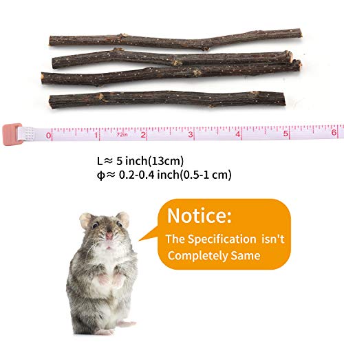 Natural Apple Sticks, 300g Treats Food for Small Animals, Chew Toys for Chinchilla Guinea Pigs Rabbit Squirrel Hamster Bunny - size: 300g