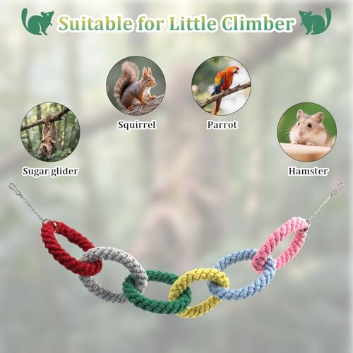 Sugar Glider Toys, Hanging Rat Climbing Toys with Hanging Chain, Sugar Glider Cage Accessories with Teeth-Grinding Effect, Squirrel Toy for Squirrels, Hamsters, Small Animals (Long) - color: Long