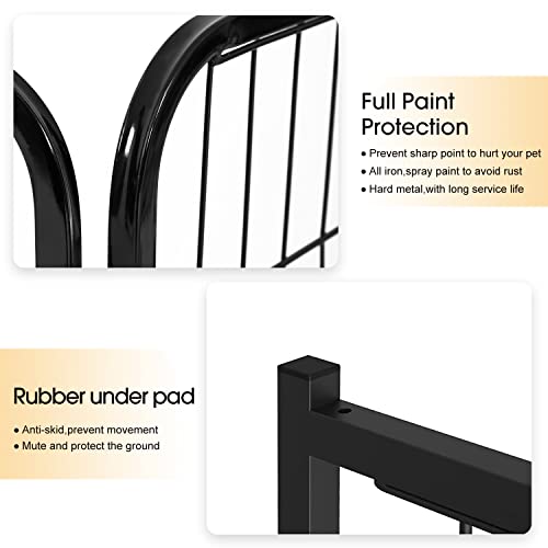 BestPet | Dog Playpen | 24 Inch, 32 Panels | Heavy Duty Metal Pet Exercise Pen | Indoor Outdoor Fence Panels | Rust-Resistant, Removable, Tool-Free Setup | Anti-Skid, Expandable Design - style: 32 panels