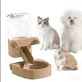 54 oz Pet Food Dispenser, Gravity Feeder Bowl for Cage, Auto Feeder for Ferret, Cat, Dog and Other Small & Medium Animals, Compatible with Widemouth Cages(Brown) - color: BROWN