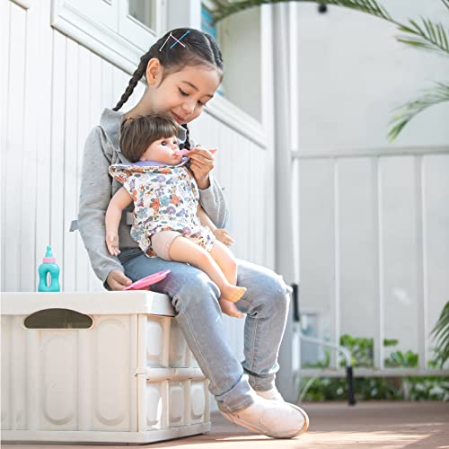 GAGAKU Baby Doll Carrier Stuffed Animal Carrier for Girls Doll Accessory Adjustable Straps for 12 to 24 inch Reborn Baby Dolls -Purple Flowers - color: 5_purple Flowers