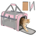 Cat Carrier Top Load, Privacy Curtains Soft Pet Travel Bag Airline Approved | Collapsible Soft-Sided Cat/Dog/Pet Carrier for Small Cats Dogs Puppy Under 16 lb, Washable Kitten Mesh Cage (16.9x10.8x10.8) - color: Pink