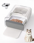 RFID Automatic Cat Feeder with Collar Sensor, Anti-Stealing Food Dispenser with Sealed Lid for Wet Dry Food and Different Diet for Multi-Pet Home, Auto Pet Feeder for Cats & Small Dogs, White