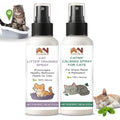 Cat Catnip Calming Spray & Cat Litter Box Attractant Kit, 2 x 150ml | Calming spray & litter box attractant support relaxed behavior, encourage proper litter box use at home, stop cats urinating - color: 2-in-1 (Cat Litter Training & Catnip Calming)