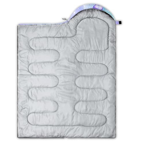 QOOMO Camping Sleeping Bags,3 Season Warm & Cool Weather,Lightweight,Waterproof Sleeping Bags for Adults & Kids,Traveling,and Outdoors,Camping Gear Equipment - color: Watercolor Butterfly 10
