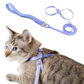 Cat Harness and Leash 2-in-1, Escape Proof Anti-Choking Harness Adjustable Lightweight Leash One-Piece Non-Detachable for Kitten Cats Outoor Walking Training, US IDA Bronze Award (Blurple) - color: Blurple
