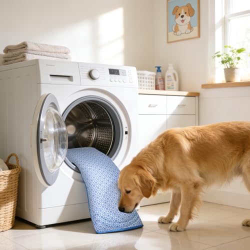 Dog Cooling Mat, Thick Cooling Mat for Extra Large Dogs with PCM & Thermochromic Tech, Dual-Sided Durable Waterproof Cool Dog Bed Mat, Q-Max>0.5, Machine Washable, Non-Toxic - XL(31" x 43") - size: X-Large