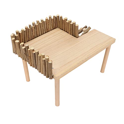 Wooden 2-Layer Hamster Stand Playground With Ladder, Climbing Toy Cage Accessories for Squirrel, Gerbil, Chinchilla, Parrot, Bird, Small Animals
