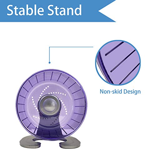 Hamster Exercise Wheel, Silent Spinner Hamster Running Wheels, Diameter 6.7 inch, Purple - color: Purple, size: 6.7 Inch
