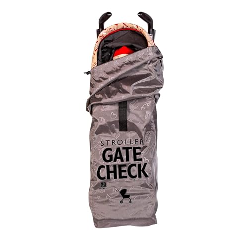 J.L. Childress DELUXE Gate Check Bag for Umbrella Strollers - Premium Heavy-Duty Durable Air Travel Bag, Adjustable Shoulder Strap - Fits Compact, Umbrella-Style Strollers (Grey) - color: Grey