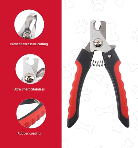 4.72 inch Dog Nail Clippers for Small Dogs with Free Nail File | Ultra Sharp Stainless Cat Nail Clippers with Guard for Dogs, Cats, Rabbits and Guinea Pigs (C Style) - color: Small Style C