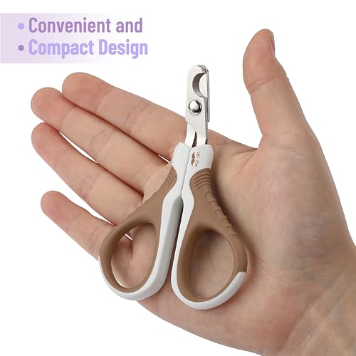 Mr. Pen- Cat Nail Clipper, Stainless Steel | Professional Sharp Cat Claw Trimmer for Small and Medium Cats, Pet Nail Clipper with Sturdy Non Slip Handle - color: Brown
