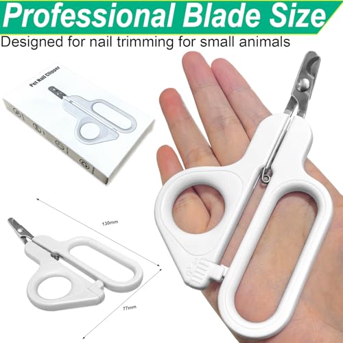 Professional Small Cat and Dog Nail Clippers Sharp Blades Stainless Steel Pet Nail Trimmers with Safety Lock to Avoid Injury for Cats Rabbits Dogs Small Animals - color: For Cats and Small Animals