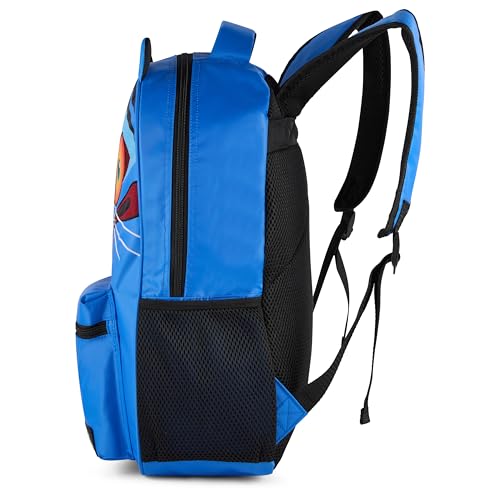 AI ACCESSORY INNOVATIONS K-Pop Demon Hunters 16” Backpack for Girls, Featuring a Big Face Derpy with 3D Ears and Embroidery, Rubber Molded Bag Charm, Derpy - style: Big Face Derby