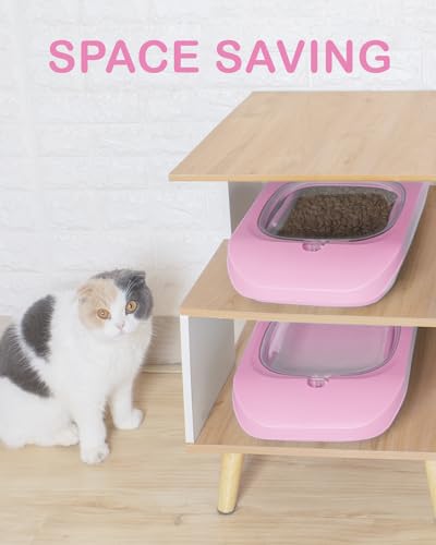 10-13 Lbs Airtight Dog Food Storage Container,Collapsible Pet Food Storage | Dog Food Container with Double Airtight Seal,Cat Food Container Dry Food Fresh,Space Saving,Pest/Mouse-proof,Scoop,Pink - color: Pink/10-13 Lbs