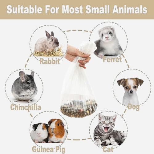 Ouliget Disposable Rabbit Cage Liner Bag with Elastic,Portable Large Size Pet Litter Box Tidy Bags,Small Animal Universal Toilet Film for Bird Hamster Cat Hedgehog,50 Pieces