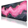 Abstract Marble Gaming Mouse Pad Desk Pad Pink and Black XL Mouse Pad Large Mousepad Extended Laptop Keyboard Mat Gaming Desk Pad Mouse Mat Office Computer Keyboard Laptop Home 31.5"x11.8" - color: Abstract Marble, size: 31.5L x 11.8W inches