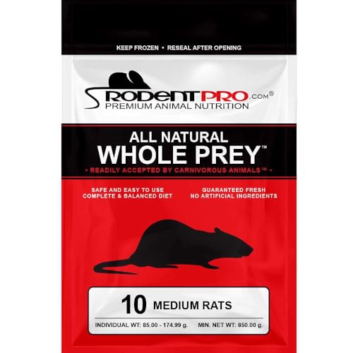 RodentPro Frozen Reptile Feeder Medium Rats (10 Count)