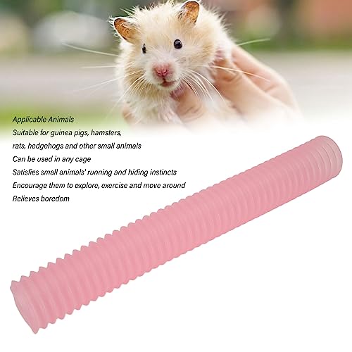 Portable Small Animal Tunnel, Collapsible Plastic Guinea Pigs Tube, Fun Toys Pet Exercising Training Hideout Tunnels for Ferrets, Guinea Pigs, Gerbils, Hamsters, Dwarf Rabbits